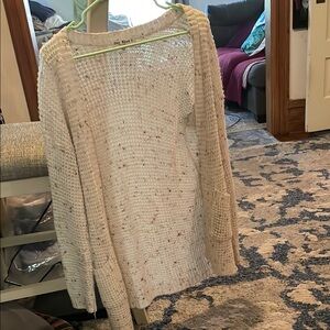Say What? Cream Cable Knit Cardigan, donating 2/12